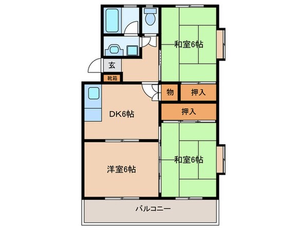 西原コ－ポ２の物件間取画像